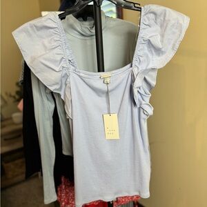 A new Day (Target). Blue blouse